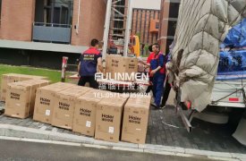 浙江大學校區(qū)空調吊裝搬運上樓案例